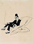 TARQUINIO SINI, Self-portrait, pen
